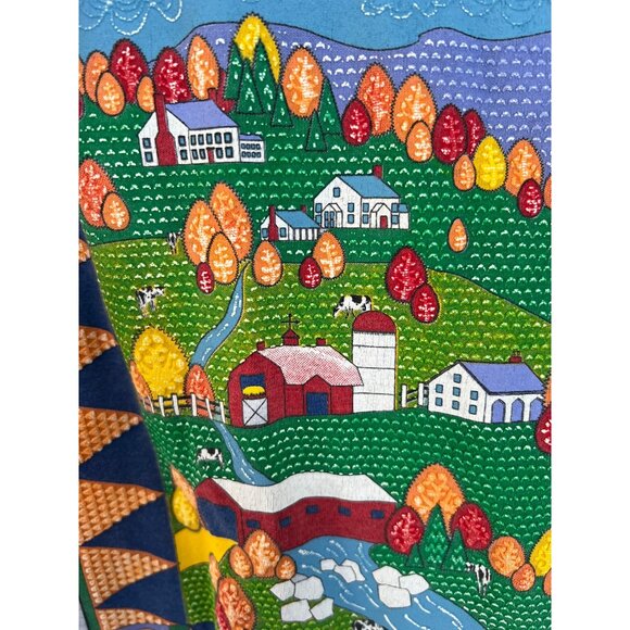 Vintage 1992 Single Stitch Maryland Fall Themed Short Sleeve T-shirt Size XL - Picture 4 of 10